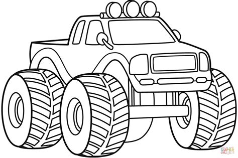 monster truck coloring page